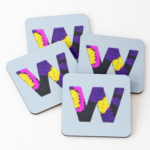 Item preview, letter W, monogram. typography collage. ABC art. gift designed and sold by Minibubb.