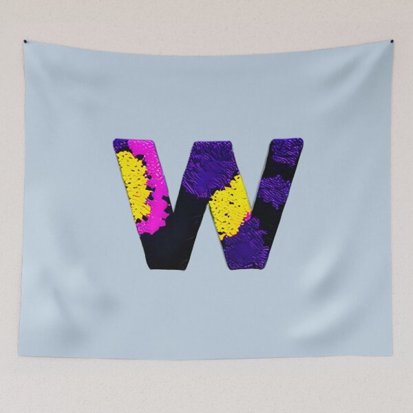 Item preview, letter W, monogram. typography collage. ABC art. gift designed and sold by Minibubb.