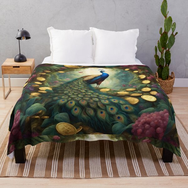 Item preview, Beautiful Blue Peacock and gold  designed and sold by Sugar Wisdom .