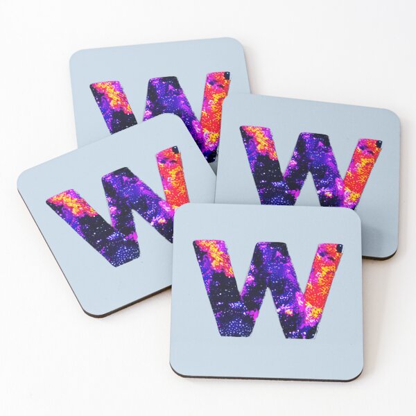 Item preview, letter W, monogram. typography collage. ABC art. gift designed and sold by Minibubb.