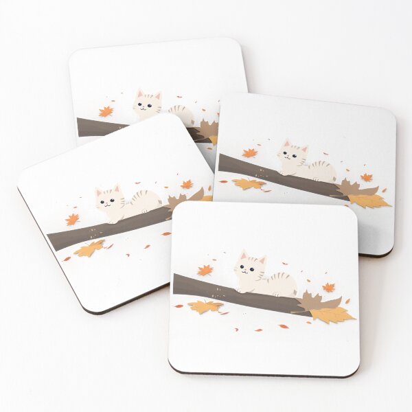Item preview, Cute Cat Playing with Leaves on Naughty Branch designed and sold by omerfdln34.