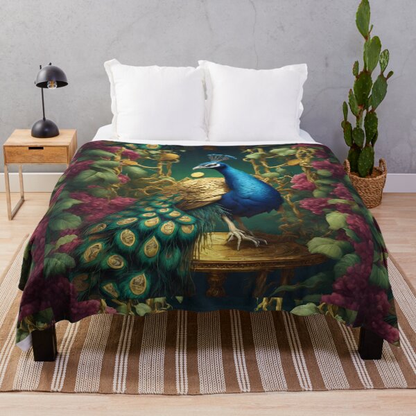 Item preview, Beautiful Blue Peacock and gold  designed and sold by Sugar Wisdom .