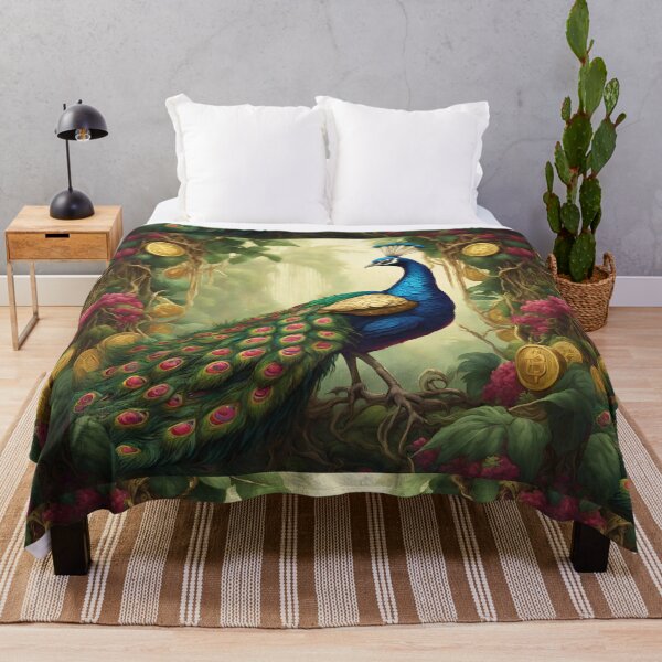 Item preview, Beautiful Blue Peacock and gold designed and sold by Sugar Wisdom .