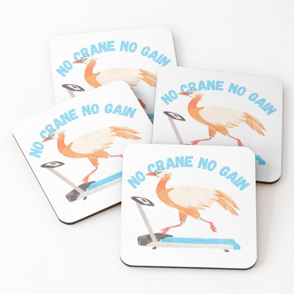 Item preview, No Crane No Gain! designed and sold by PunnyPawsArt.