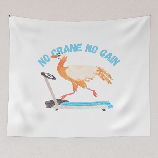 Item preview, No Crane No Gain! designed and sold by PunnyPawsArt.