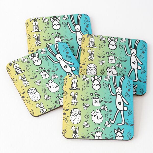 Item preview, Gradient Color Floral Easter Doodle Elements Pattern Design designed and sold by Raise2Shine.