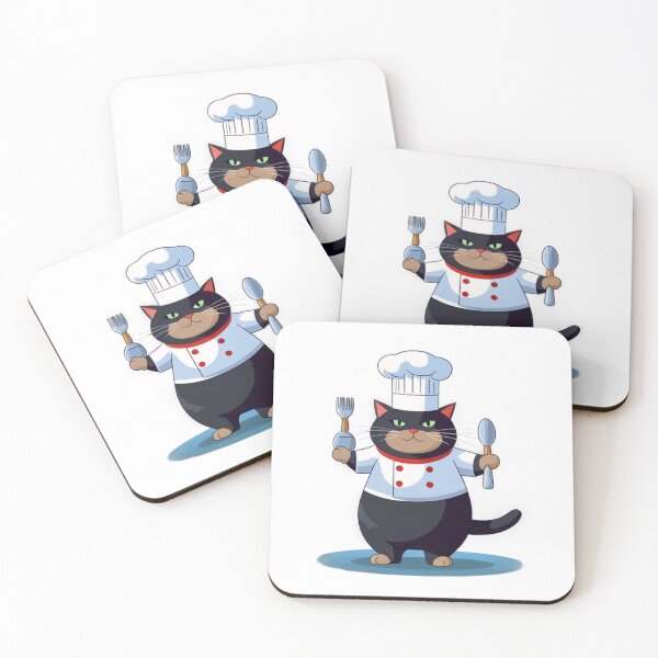 Item preview, Chubby Cook Black Kitty designed and sold by omerfdln34.
