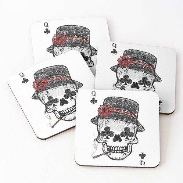 Item preview, card of clubs with a skull designed and sold by KalpeaTytto.