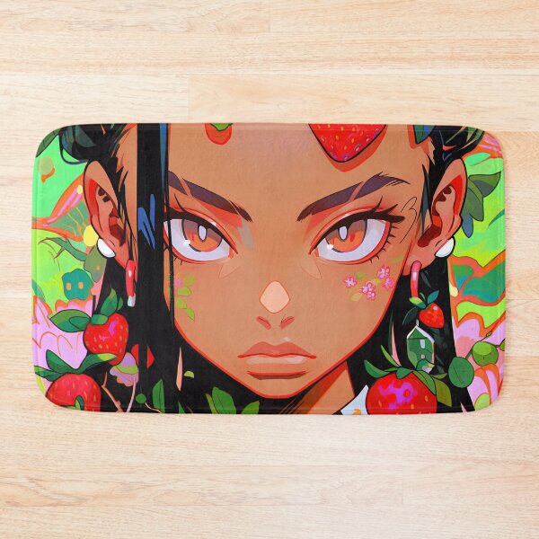 Item preview, Bold Vibrant Strawberry Anime Girl designed and sold by bubblegoth.