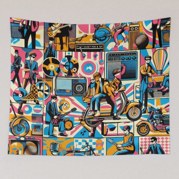 Item preview, Swinging Sixties Groovy Beats and Mod Style Illustrated designed and sold by ArtComixHaven.