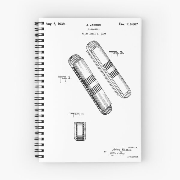 Item preview, Harmonica 1839 Music Patent Art White Background designed and sold by Peek-Designs.