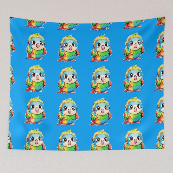 Item preview, Cute budgie Cartoon parrot  designed and sold by Coolparrotgirl.