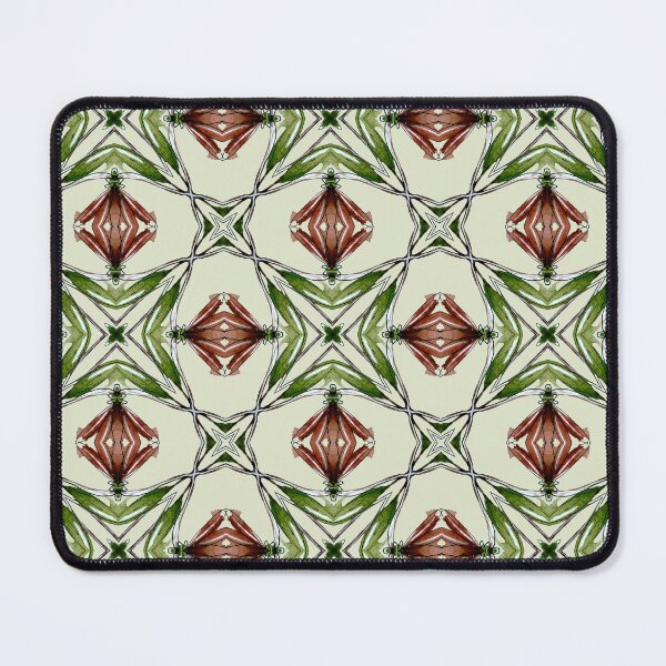 Item preview, Rusty Red Psychedelic Flower Pattern designed and sold by HanliesArt.