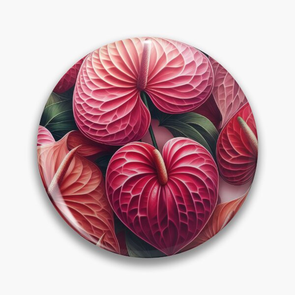 Item preview, Crimson Elegance Lush Anthuriums in a Velvet Floral Embrace designed and sold by ArtComixHaven.