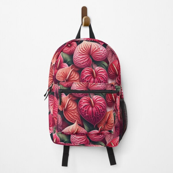 Item preview, Crimson Elegance Lush Anthuriums in a Velvet Floral Embrace designed and sold by ArtComixHaven.