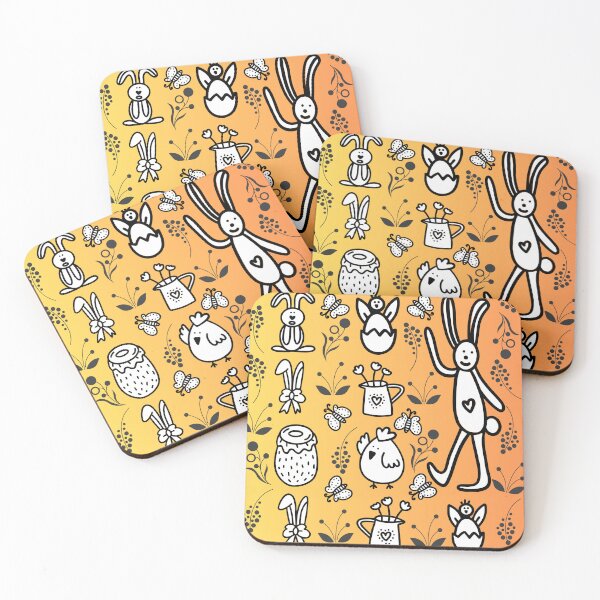 Item preview, Gradient Colorful Floral Easter Doodle Elements Pattern Design designed and sold by Raise2Shine.