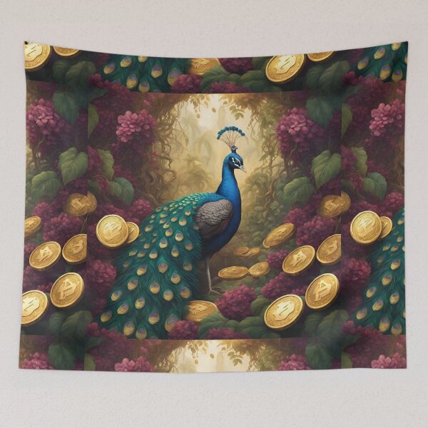 Item preview, Beautiful Blue Peacock and gold  designed and sold by Sugar Wisdom .