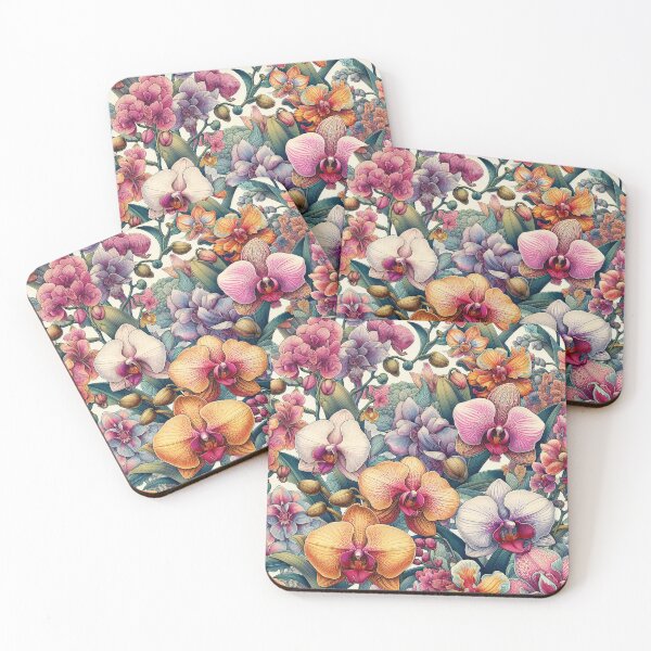 Item preview, Orchid Tapestry Blossoming Elegance in a Floral Symphony designed and sold by ArtComixHaven.