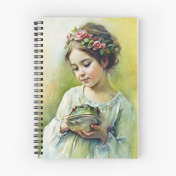 Item preview, Whimsical Vintage : Portraits, Traveling Frog and Girl, Chalky Charm designed and sold by MarinaFila.