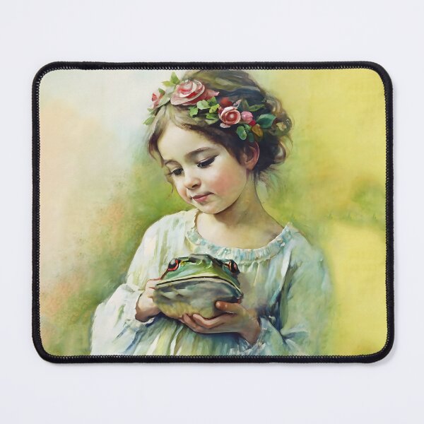 Item preview, Whimsical Vintage : Portraits, Traveling Frog and Girl, Chalky Charm designed and sold by MarinaFila.