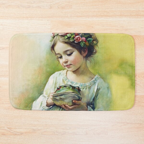 Item preview, Whimsical Vintage : Portraits, Traveling Frog and Girl, Chalky Charm designed and sold by MarinaFila.