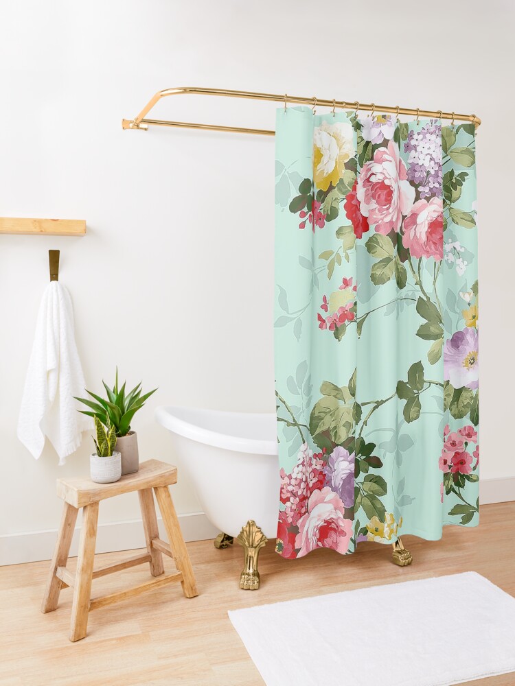 Alternate view of Vintage Floral Shower Curtain