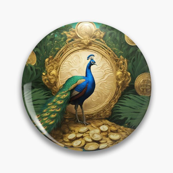 Item preview, Beautiful Blue Peacock and gold  designed and sold by Sugar Wisdom .