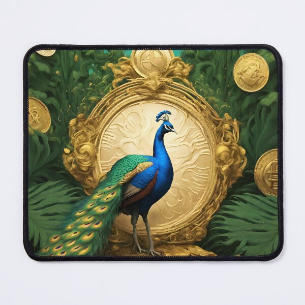 Item preview, Beautiful Blue Peacock and gold designed and sold by Sugar Wisdom .