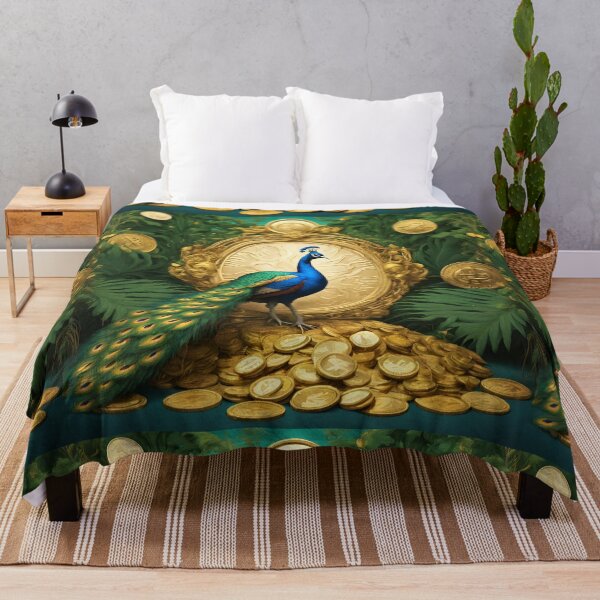 Item preview, Beautiful Blue Peacock and gold  designed and sold by Sugar Wisdom .