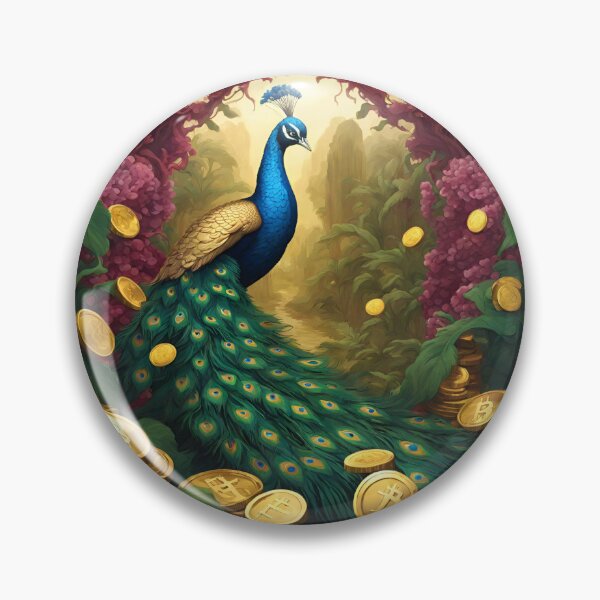 Item preview, Beautiful Blue Peacock and gold  designed and sold by Sugar Wisdom .