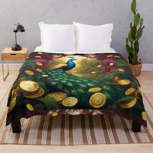 Item preview, Beautiful Blue Peacock and gold designed and sold by Sugar Wisdom .