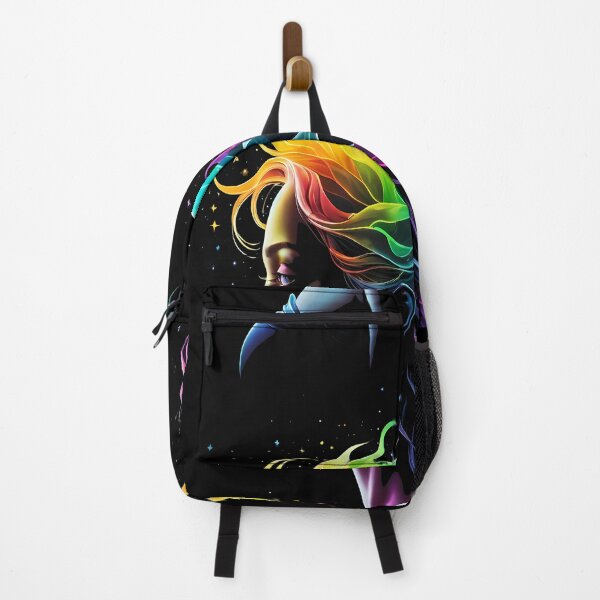 Item preview, Rainbow-Haired Beauty: Abstract Portrait of a Woman designed and sold by ByteyCreatives.