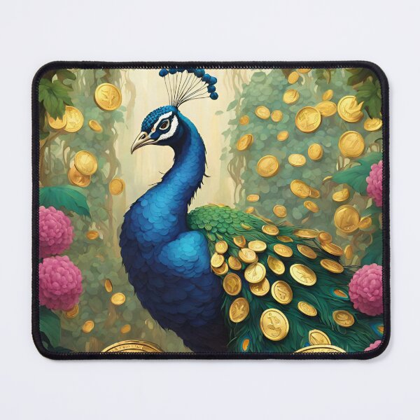Item preview, Beautiful Blue Peacock and gold  designed and sold by Sugar Wisdom .