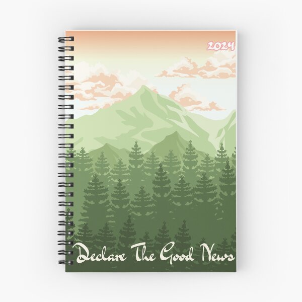 Item preview, Declare The Good News 2024 Convention, Pink and Green Mountains and Forest designed and sold by CottonKandyShop.