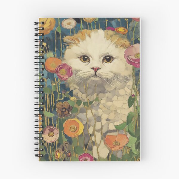 Item preview, Cute Cat in Klimt Garden Inspiration designed and sold by curiouswonder.