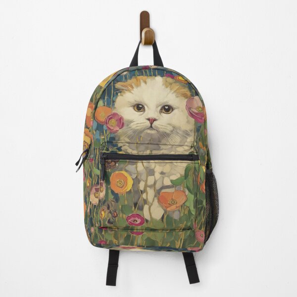 Item preview, Cute Cat in Klimt Garden Inspiration designed and sold by curiouswonder.