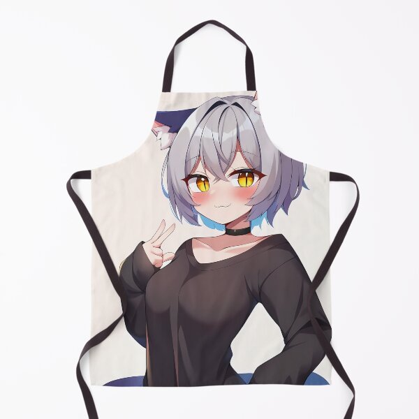 Item preview, Adorable Anime Neko Girl in Oversized T-Shirt designed and sold by PixiAnime.
