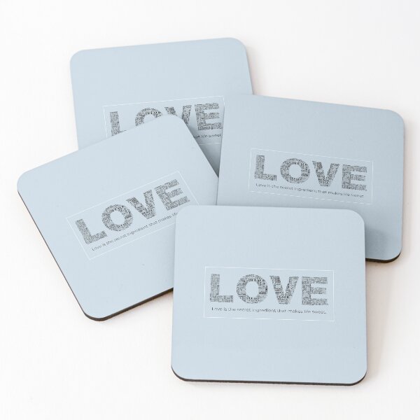 Item preview, Love is the secret ingredient that makes life sweet. | Pastel Blue Background designed and sold by RM-Journey.