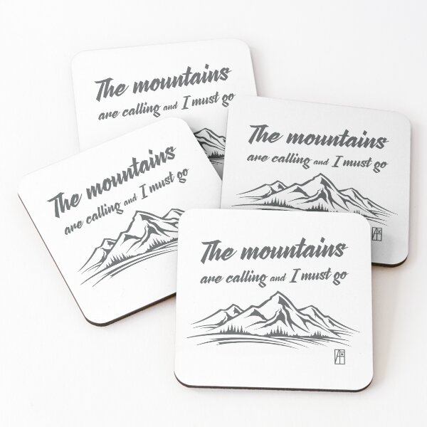 Item preview, MOUNTAINS - The mountains are calling and I must go - Hiking - Mountain's lovers designed and sold by ArtProjectShop.