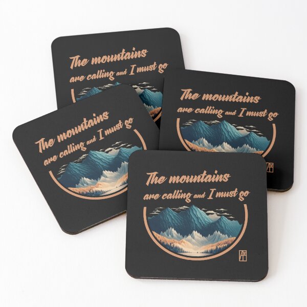 Item preview, MOUNTAINS - The mountains are calling and I must go - Mountains lovers - Hiking designed and sold by ArtProjectShop.