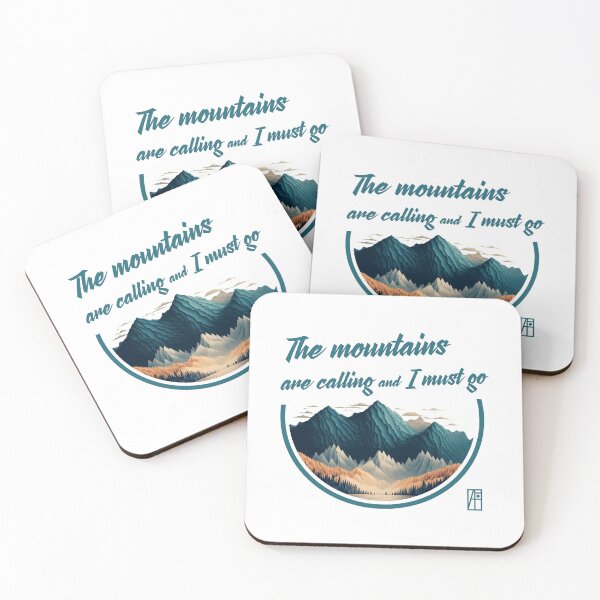 Item preview, MOUNTAINS - The mountains are calling and I must go - Hiking - Mountain's lovers designed and sold by ArtProjectShop.