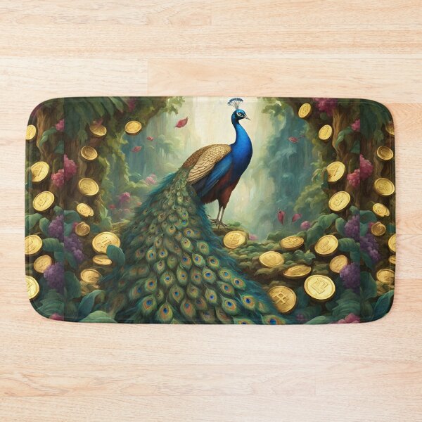 Item preview, Beautiful Blue Peacock and gold  designed and sold by Sugar Wisdom .