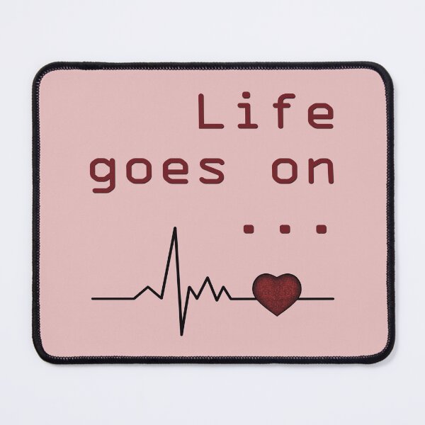 Item preview, Cardiogram of the heart with the inscription "Life goes on ..." designed and sold by Cherevan.