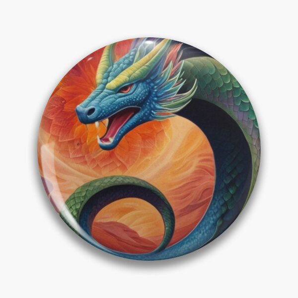 Item preview,  A colorful dragon emerging from swirling flames designed and sold by KilianSzmid.