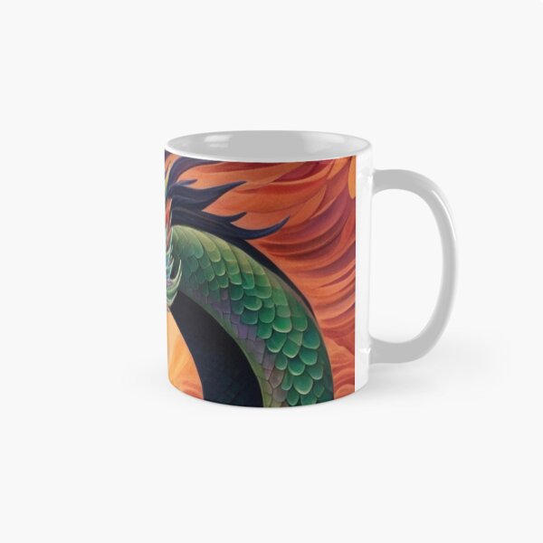 Item preview,  A colorful dragon emerging from swirling flames designed and sold by KilianSzmid.