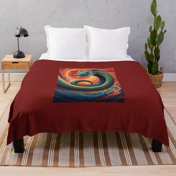 Item preview, A colorful dragon emerging from swirling flames designed and sold by KilianSzmid.
