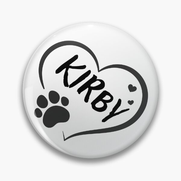Item preview, Kirby dog or cat name in a heart with a paw, great gift for dog or cat owners designed and sold by OCS1337.