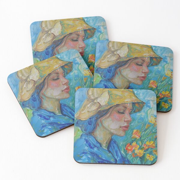 Item preview, Anna Held | Painting in the style of Vincent van Gogh designed and sold by ComicsFactory.