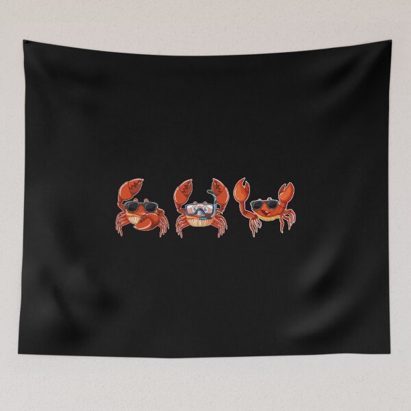 Item preview, Cute Beach Crabs Wearing Sunglasses - Perfect for Ocean - Loving Travellers  designed and sold by Sun Sand & Sea Art.