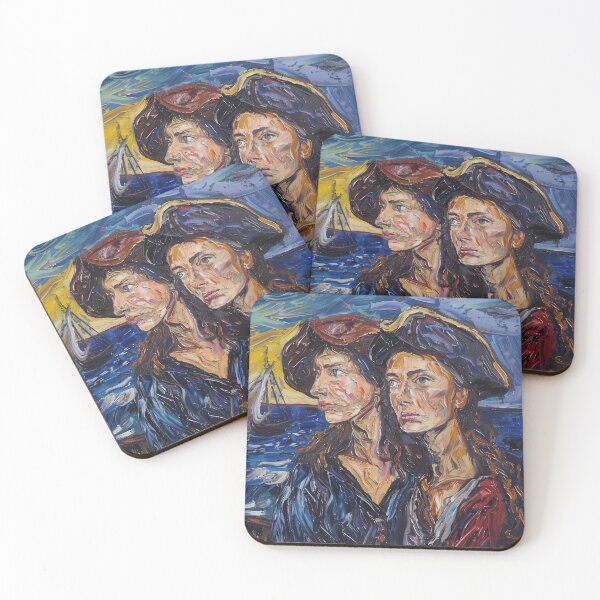 Item preview, Anne Bonny and Mary Read | Painting in the style of Vincent van Gogh designed and sold by ComicsFactory.